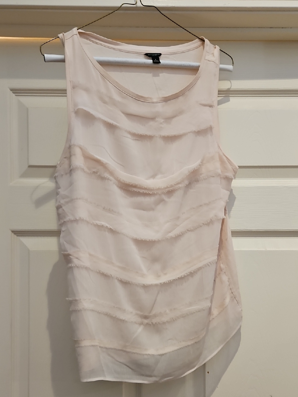 Ann Taylor Light Blush Layered Sleeveless Camisole